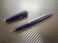 MONTBLANC GENERATION FOUNTAIN PEN NIB SIZE F 14K NAVY GOLD USED AUTHENTIC picture