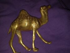 Vintage Heavy Brass /copper Etched Camel Figurine 4'inch Tall picture