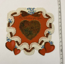 vintage valentine hallmark signed card rare usa  picture
