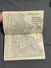 1893 Official Guide book map Chicago Worlds fair COLUMBIAN EXPOSITION picture
