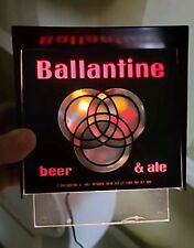Vintage 1960s Ballantine Beer & Ale Light Up Kaleidoscope Bar Sign Black picture