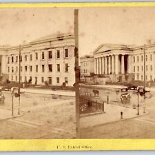 c1880s Washington DC US Patent Office Stereoview Photo Horse Cart Van Ness V27 picture