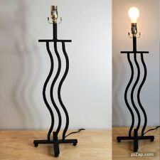 Vtg Postmodern Memphis Group Sculpture Squiggle Wave Table Lamp Cast Iron 80s 90 picture