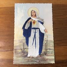 ATQ.Immaculate Heart Of Mary,mEmbroidered, Made In Spain, Postcard, Signed picture