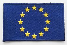 EUROPEAN UNION FLAG PATCH Embroidered Badge 3.8 x 6cm EU Européenne Europäische picture