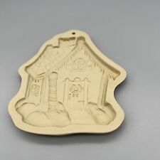 Vtg Brown Bag Cookie Art Gingerbread House 1989 Stoneware Mold picture
