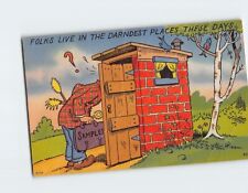 Postcard Folks Live in The Darndest Places These Days Humor Card picture