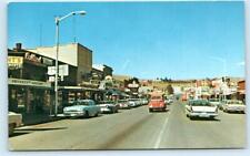 OMAK, Washington WA ~ STREET SCENE c1950s Cars Okanogan County Postcard picture