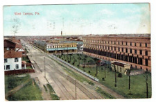 West Tampa Florida FL Divided Back Postcard Posted Railroad RR Street Car Tracks picture