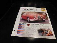 1959-1967 Jaguar MK 2 Spec Sheet Brochure Photo Poster 60 61 62 63 64 65 66 picture