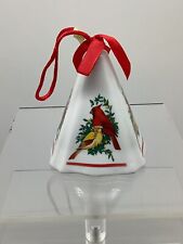 Vintage Jasco Porcelain scented Christmas ornament handcrafted cardinals picture