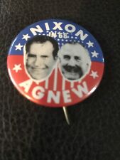 Nice Nixon Agnew Political Campaign Picture Button picture