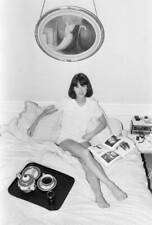 Actress Nathalie Baye at home in her apartment in Paris 1980 Old Photo 10 picture