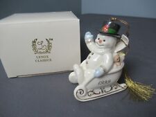 NIB Lenox  1999 Snowman in Sleigh w/ Presents Ornament -  3 1/2