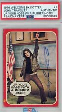 John Travolta 1976 Topps Welcome Back Kotter #1 Rookie Card Autograph PSA/DNA picture