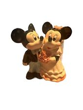 Disney Mickey And Minnie Bride And Groom Cake Topper Figurine Ceramic picture