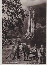 Geiranger, Norway. Syv Sostre.  Vintage Real Photo Postcard picture
