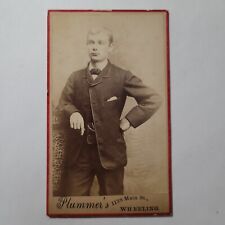 Portrait Young Man Son Husband Cabinet Card Plummer's Wheeling WV circa 1906 picture