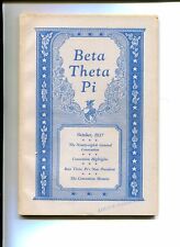 The BETA THETA PI Magazine Fraternity Oct 1937 98th Convention  picture