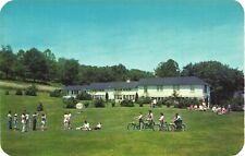 Mt. Bethel Pennsylvania Tuscarora Inn Families Biking Playing Archery Postcard picture
