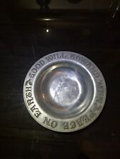 Collectors Plate Teleflora Pewter Peace On Earth Good WIll Toward Men 9