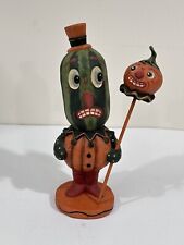 Greg Guedel For Bethany Lowe Halloween Figurine Watermelon Pumpkin Paper Mache picture