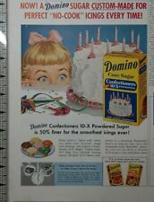 1957 Domino Sugar Vintage Print Ad Cane Confectioners Powdered Cake Frost Icing  picture