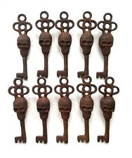 Victorian Skull Key Vintage Antique Style cast Iron Skeleton Key lot of 10 picture