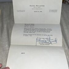 1943 Signed Letter Hotel Bellevue Beacon Hill Boston MA Massachusetts Army Rate picture