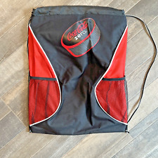 Leed's Coca-Cola Zero Bag Drawstring Backpack Red-Black Bottle Holders picture