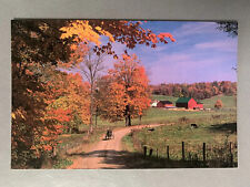 Vintage 1990s Ohio Amish Country Postcard Unposted Autumn Midwest Vtg picture