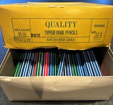 Vintage Lot NOS Unsharpened Anchored Quality Tipped Lead Pencils USA Hexagon picture