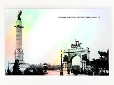 Soldiers Monument, Prospect Park, Brooklyn Holographic Silver Postcard GleeBeeCo picture