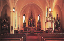 Wien MO Missouri, St. Mary of the Angels Church Interior, Vintage Postcard picture
