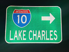 LAKE CHARLES Interstate 10 route road sign - Louisiana, New Orleans, Lafayette picture