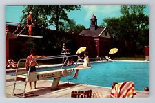 Dearborn MI-Michigan Dearborn Inn Pool Beauty Antique Vintage Souvenir Postcard picture