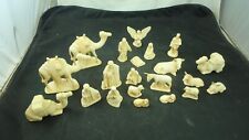 VTG nativity large 21 pc set hand painted figurines 21 pc BE Holland mold picture