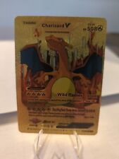 Charizard V Gold Foil Pokémon “Wild Flames” Lv91 508 HP Fan Art LP, SMP 26-43 picture