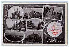 1909 A Happy Christmas Dundee Scotland Multiview RPPC Photo Tuck Art Postcard picture