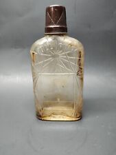 Antique WHISKEY SPIRITUS  SPIDER web embossed pint clear glass bottle picture