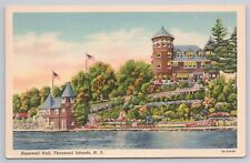 Postcard Hopewell Hall, Thousand Islands, New York, Vintage Linen picture