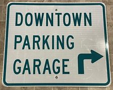 Vintage Downtown Parking Garage Sign 36”x30”Large Man Cave Sign picture