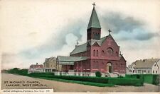 1916 NEW JERSEY POSTCARD ST. MICHAEL'S CHURCH LAKE AVE. WEST END, LONG BRANCH NJ picture