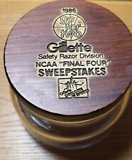 Gillette Safety razor division Final Four Jar wooden Lid 1986 Duke LSU Vintage picture