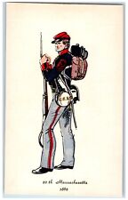 c1930's 20th Massachusetts Military Soldier USA Unposted Vintage Postcard picture