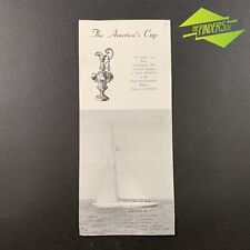 VINTAGE 1958 'THE AMERICA'S CUP' SCORECARD & EXTRACT OF CONDITIONS INFO FLYER picture
