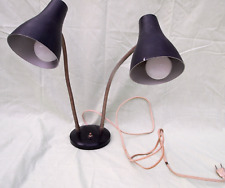 Vtg MCM Double Gooseneck desk table or wall Lamp picture