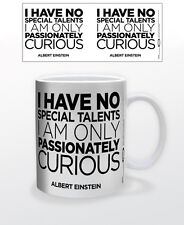 ONLY CURIOUS 11 OZ COFFEE MUG TEA CUP ALBERT EINSTEIN QUOTE GENIUS INSPIRATION picture