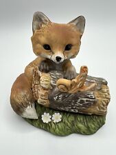 HOMCO 1986 Baby Fox Masterpiece Porcelain Figurine picture
