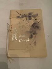 Vintage 1920's The Marriage Bond Booklet Filled Out By Family picture